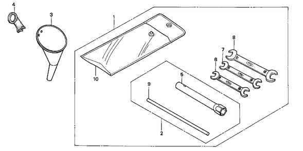Part Location Diagram of 99001-17190 Honda Spanner (17x19)