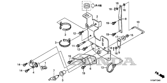 Part Location Diagram of 47164-759-000 Honda Bush, Parking Brake