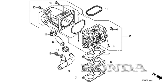 Part Location Diagram of 16015-Z6L-901 Honda Chamber Set, Float