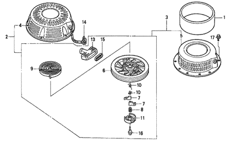 Fig-0 Diagram and Parts List for GXV340K2 Type DA Honda Engine
