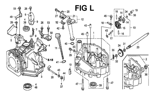 Fig-8 Diagram and Parts List for GXV160H2 Type N5 Honda Engine