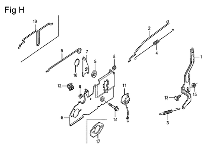 Fig-8 Diagram and Parts List for GCV160LA Type N5MF Honda Engine