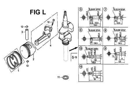 Fig-5 Diagram and Parts List for GXV160H2 Type N4C Honda Engine