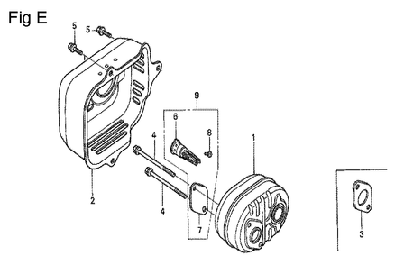Fig-5 Diagram and Parts List for GCV190A Type N5A Honda Engine