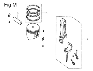 Fig-13 Diagram and Parts List for GX100U Type VEA Honda Engine