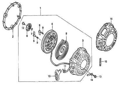 Fig-0 Diagram and Parts List for GX200 Type VX Honda Engine