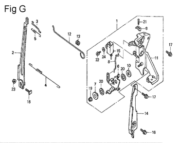 Fig-7 Diagram and Parts List for GS190A Type QBE Honda Engine