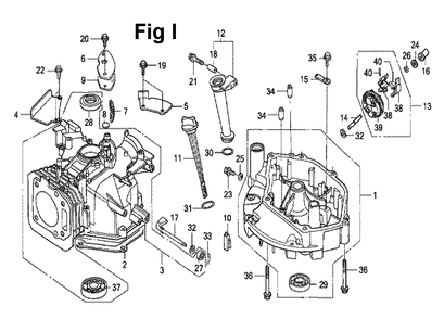 Fig-2 Diagram and Parts List for GXV160UA1 Type N12 Honda Engine