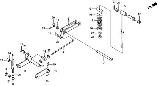 Part Location Diagram of 90474-752-830 Honda Pin, Damper Spring