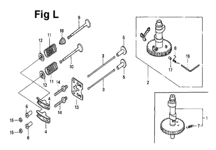 Fig-2 Diagram and Parts List for GXV140 Type A2 Honda Engine