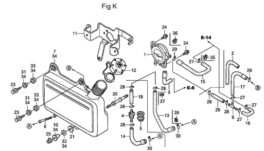 Fig-11 Diagram and Parts List for GC160LA Type QHA Honda Engine