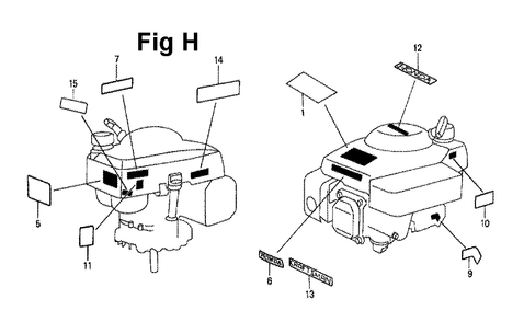 Fig-10 Diagram and Parts List for GXV140 Type A2 Honda Engine