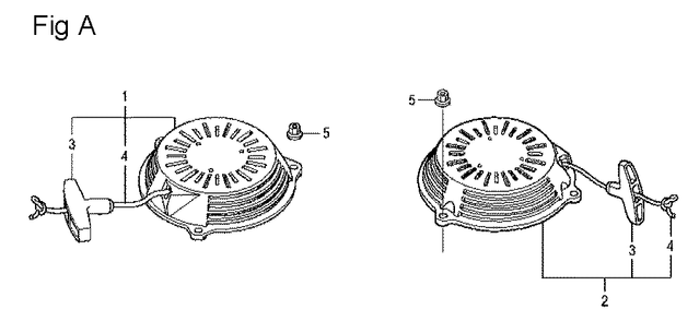 Fig-1 Diagram and Parts List for GCV160LA Type A2R Honda Engine