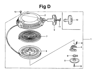 Fig-12 Diagram and Parts List for GXV120 Type A12 Honda Engine