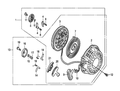 Fig-0 Diagram and Parts List for GX120T1 Type QX Honda Engine