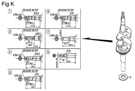 Fig-11 Diagram and Parts List for GCV135 Type A2R Honda Engine