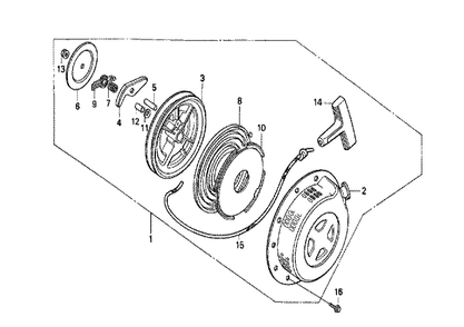 Fig-0 Diagram and Parts List for GX160K1 Type VS4 Honda Engine