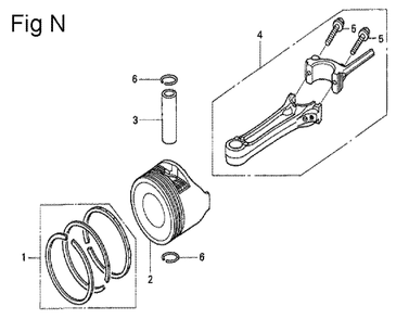 Fig-14 Diagram and Parts List for GSV190A Type N1U Honda Engine