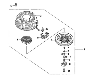 Fig-0 Diagram and Parts List for GXV340RT2 Type DA2 Honda Engine