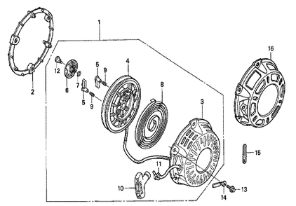 Fig-0 Diagram and Parts List for GX200 Type PX2 Honda Engine