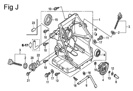 Fig-10 Diagram and Parts List for GC160A Type QHPA Honda Engine