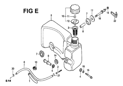 Fig-11 Diagram and Parts List for GXV160 Type N5C Honda Engine