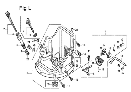 Fig-12 Diagram and Parts List for GCV160A Type E1A4 Honda Engine