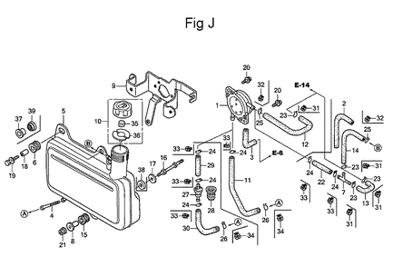 Fig-10 Diagram and Parts List for GC160 Type QBC Honda Engine