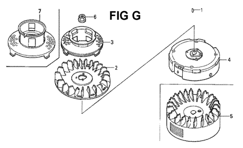 Fig-3 Diagram and Parts List for GXV160H2 Type SFE Honda Engine