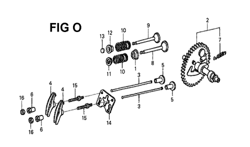 Fig-15 Diagram and Parts List for GX160H1 Type QX3 Honda Engine