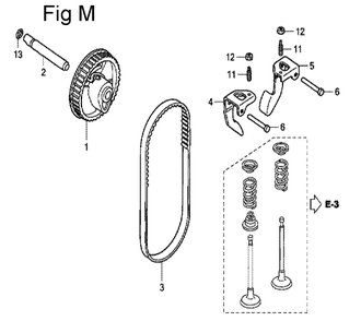 Fig-13 Diagram and Parts List for GC135 Type PHC Honda Engine