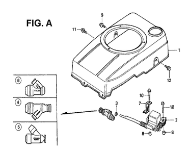 Fig-12 Diagram and Parts List for GXV120 Type SFL Honda Engine