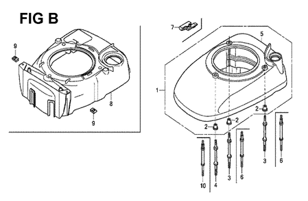 Fig-2 Diagram and Parts List for GCV190LA Type S3C Honda Engine