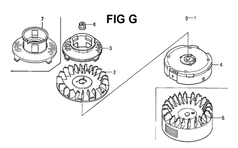Fig-9 Diagram and Parts List for GXV160H2 Type N1F5 Honda Engine