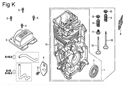 Fig-11 Diagram and Parts List for GC160A Type VXR Honda Engine