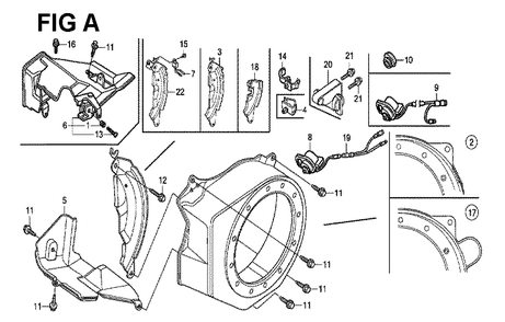 Fig-4 Diagram and Parts List for GX160H1 Type QDBR Honda Engine