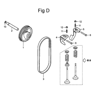 Fig-4 Diagram and Parts List for GC135 Type QHA Honda Engine