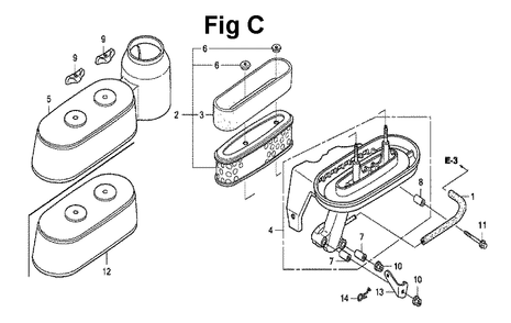 Fig-13 Diagram and Parts List for GXV160UH2 Type N1 Honda Engine