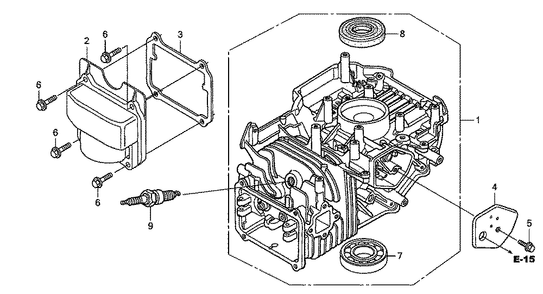 Fig-0 Diagram and Parts List for GSV190A Type A1A Honda Engine
