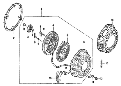 Fig-0 Diagram and Parts List for GX200 QXE4-Seri-10-1899999 Honda Engine