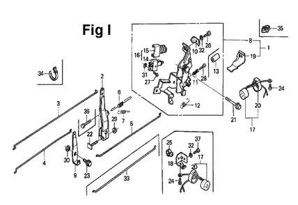 Fig-3 Diagram and Parts List for GXV270 Type DN Honda Engine