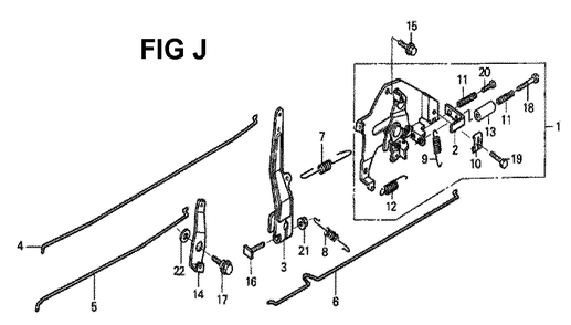 Fig-11 Diagram and Parts List for GXV340K2 Type DCA Honda Engine