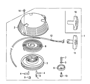 Fig-0 Diagram and Parts List for GXV160UH2 Type A14 Honda Engine