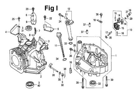 Fig-10 Diagram and Parts List for GXV160A1 Type A1AS Honda Engine