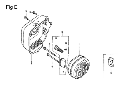 Fig-5 Diagram and Parts List for GCV190A Type A1AE Honda Engine
