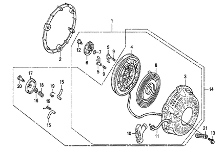 Part Location Diagram of 13310-Z0V-850 Honda Crankshaft