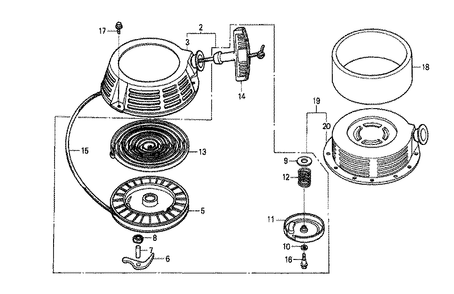 Fig-0 Diagram and Parts List for GXV340 Type DX Honda Engine