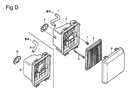 Fig-4 Diagram and Parts List for GCV190LA Type S3A Honda Engine