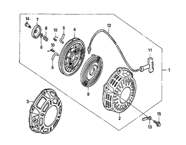 Fig-0 Diagram and Parts List for GX160U1 Type VED2 Honda Engine