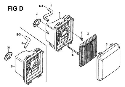 Fig-4 Diagram and Parts List for GCV190LA Type N5AV Honda Engine